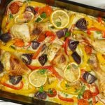 Ovenschotel met kip en paprika Ovenschotel met kip en paprika
