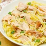 Pasta zalm met truffelolie maken Pasta zalm met truffelolie maken
