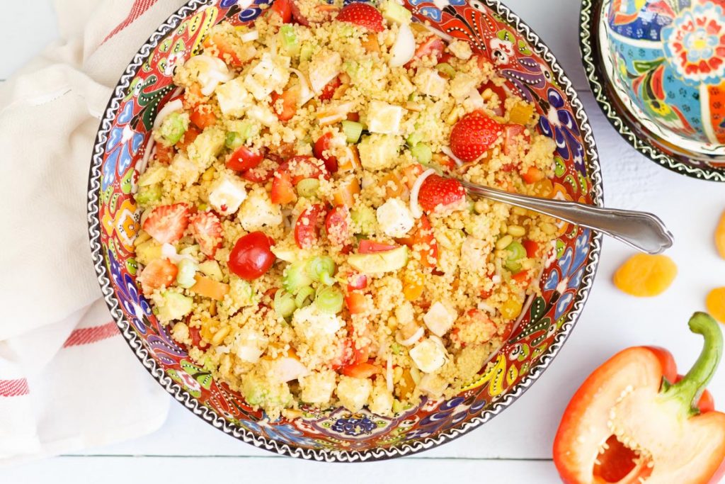 Couscous salade met gerookte kip