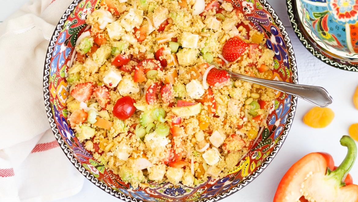 Couscous salade met gerookte kip