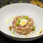 Tonijntartaar wasabi mayonaise Tonijntartaar wasabi mayonaise