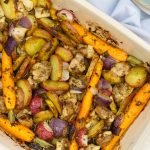 Ovenschotel kip pesto met worteltjes en aardappeltjes