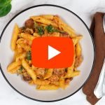 Pasta met spinazie en chorizo Pasta met spinazie en chorizo