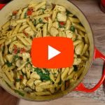 Pasta met kip en champignons in romige saus Pasta met kip en champignons in romige saus