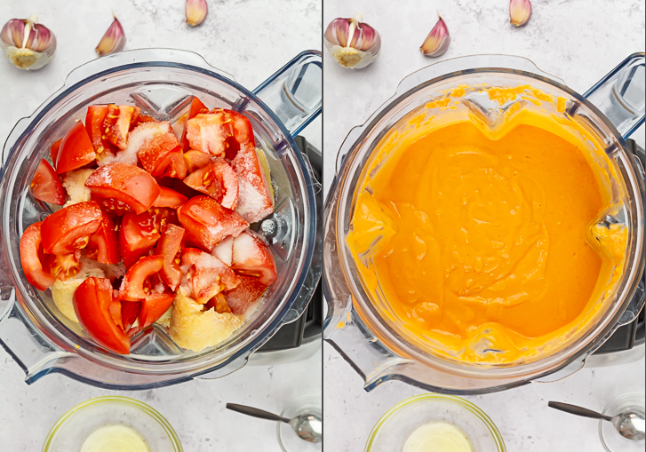 Salmorejo maken