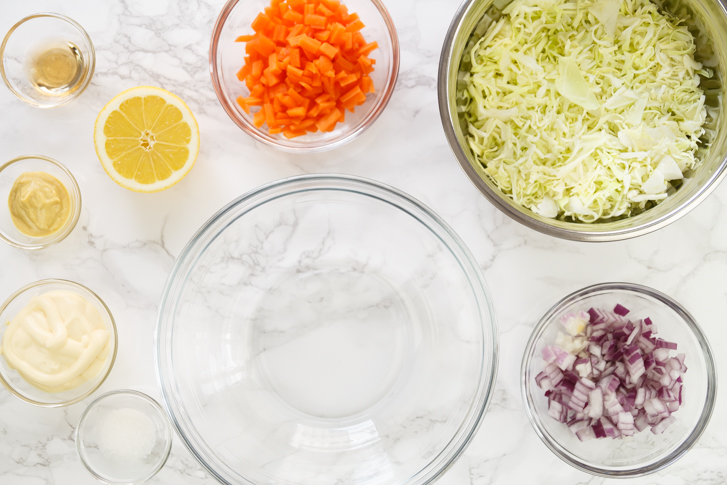 Ingrediënten coleslaw Chicken Wrap