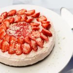 No-bake aardbeien cheesecake No-bake aardbeien cheesecake