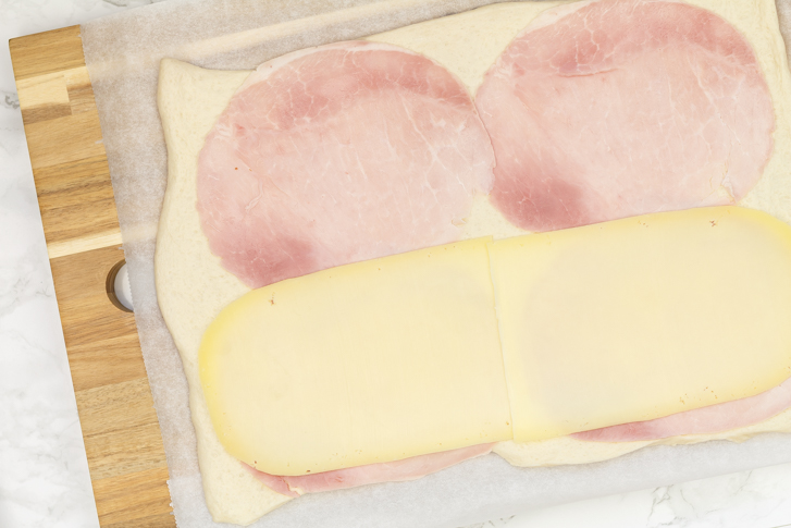 Ham-kaas rolletjes maken