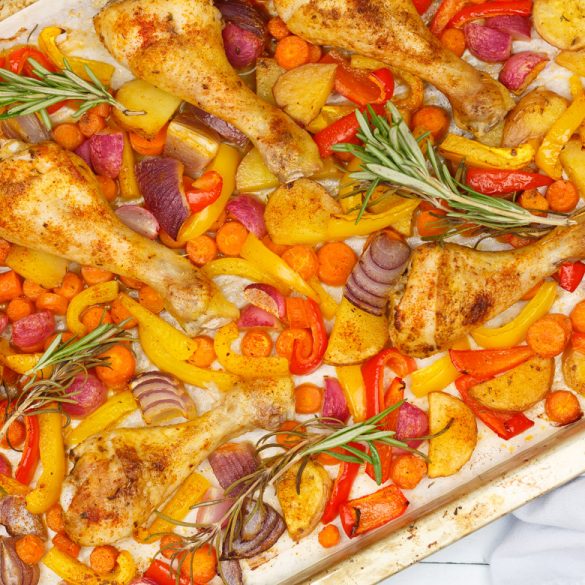 Provençaalse ovenschotel met kip, groenten en aardappeltjes