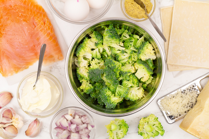 Quiche met zalm en broccoli recept