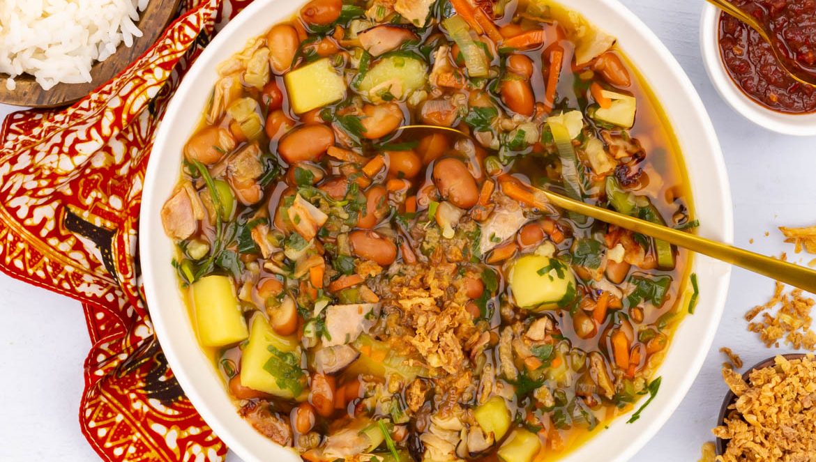 Indische bruine bonensoep