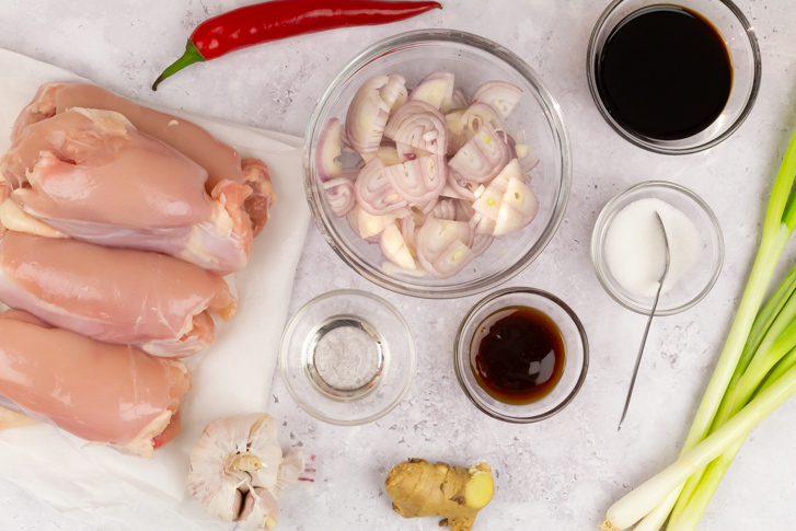 Kantonese kip ingrediënten