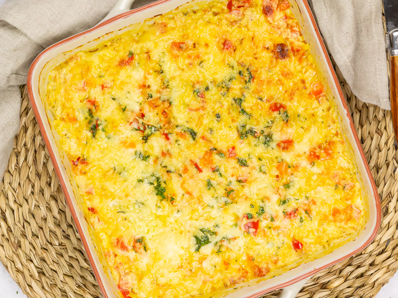 Vispannetje met zalm en kabeljauw